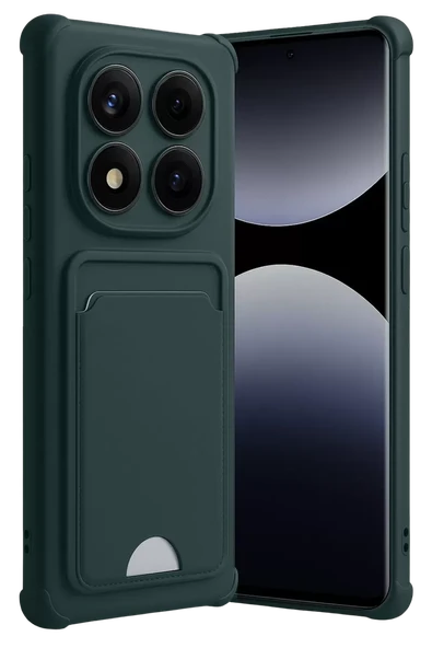Newface Xiaomi Redmi Note 14 Pro Plus Kelvin Kartvizitli Silikon - Koyu Yeşil ürün görseli 1