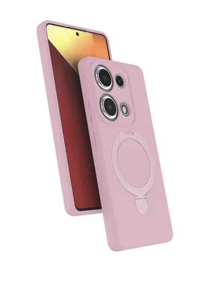 Newface Xiaomi Redmi Note 13 Pro 4G Regal Magsafe Standlı Kapak - Açık Pembe ürün görseli 1