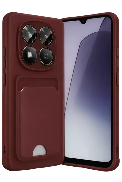Newface Xiaomi Redmi Note 15 Pro 5G Kelvin Kartvizitli Silikon - Bordo ürün görseli 1