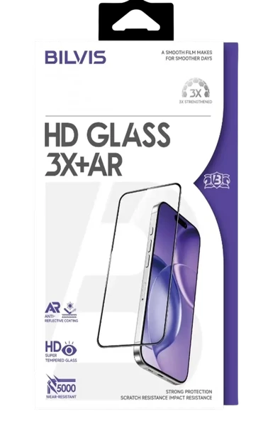 Newface Apple iPhone 17 Pro Max Bilvis 3X AR HD Cam Ekran Koruyucu - Siyah ürün görseli 1