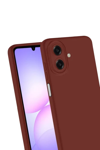 Newface Samsung Galaxy A07 4G First Silikon - Bordo - Resim 3