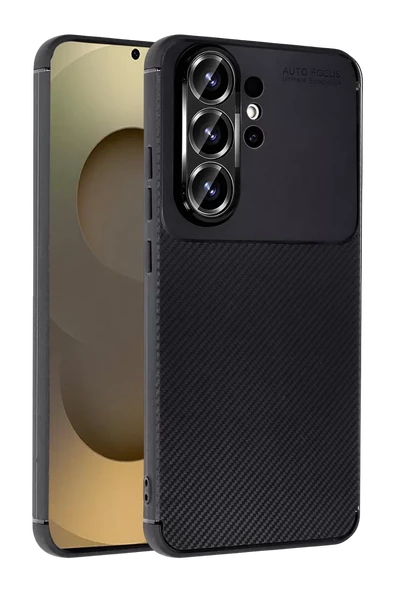 Newface Samsung Galaxy S26 Ultra Auto Focus Karbon Kapak - Siyah ürün görseli 1