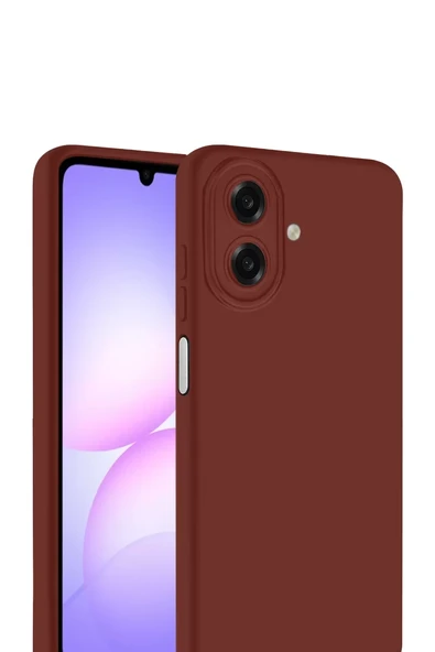 Newface Samsung Galaxy A07 4G First Silikon - Bordo - Resim 2