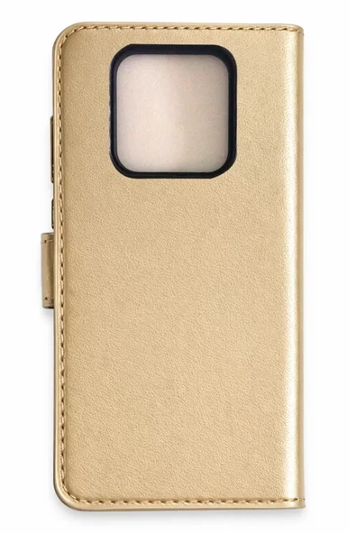 Newface Tecno Camon 16 Prime Trend S Plus Kapaklı Kılıf - Gold ürün görseli 1