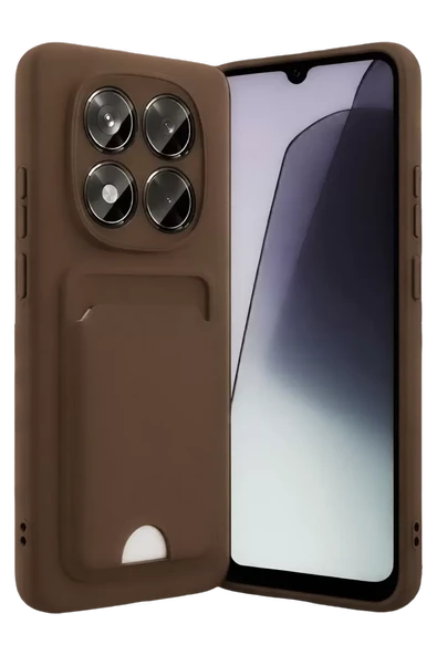 Newface Xiaomi Redmi Note 15 4G Kelvin Kartvizitli Silikon - Kahverengi ürün görseli 1