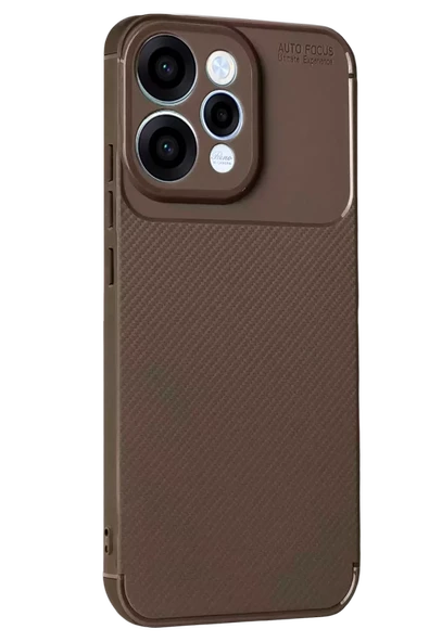 Newface Oppo Reno 15 Auto Focus Karbon Kapak - Kahverengi ürün görseli 1