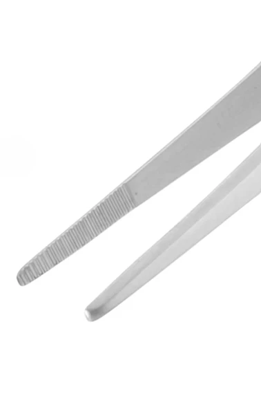 Penset Düz Küt Uçlu 13 cm Paslanmaz Çelik - Resim 4