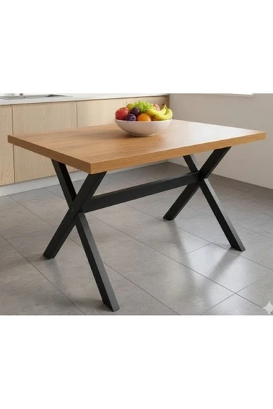 adımshops SUNTALAM X METAL AYAK BAHÇE MOBİLYASI MASA 70x110cm ürün görseli 1