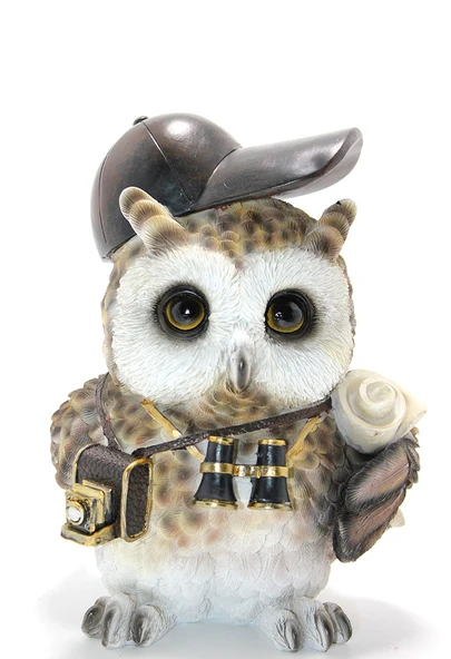 Steampunk Polyester Baykuş Figürü Model 2 ürün görseli 1