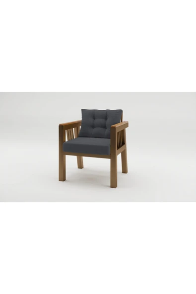 adımshops Elmas 1'li (ANTRASİT) Metal Gövde Balkon-bahçe-kafe,çay Seti,koltuk Takımı,oturma Grubu,ofis Koltuğu ürün görseli 1