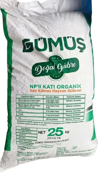 25 kg Organik Doğal Toz Tavuk Gübresi ürün görseli 1
