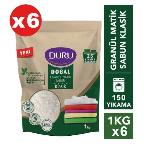 Duru Klasik Granül Matik Sabun 1 kg 6'lı ürün görseli 1