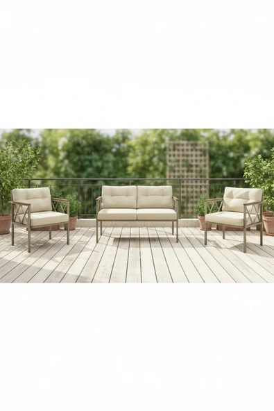 adımshops Safir cappuccino profil Balkon-bahçe-kafe ,çay Seti, Koltuk Takımı,ofis Koltuk ,oturma Grubu ürün görseli 1