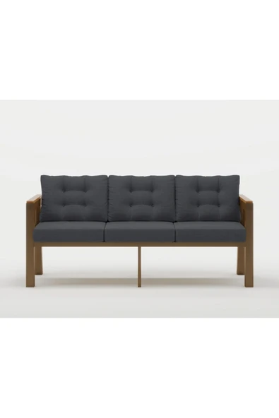 adımshops Elmas 3'lü (ANTRASİT) Metal Gövde Balkon-bahçe-kafe,çay Seti,koltuk Takımı,oturma Grubu,ofis Koltuğu ürün görseli 1
