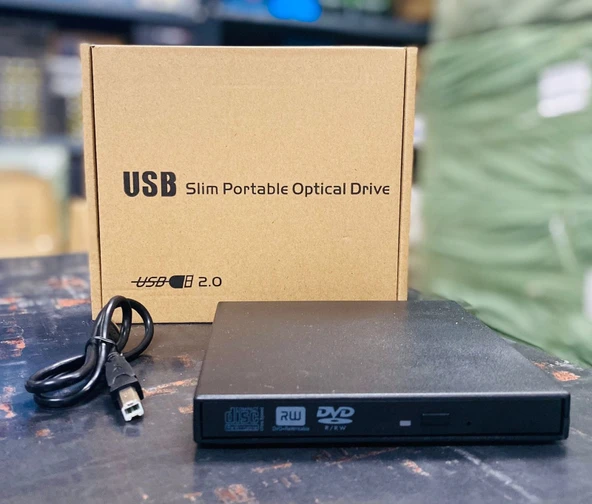 USB SLİM PORTABLE OPTİCAL DRİVE USB 2.0 ürün görseli 1