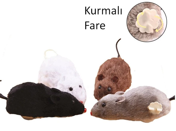 Kurmalı Fare Kedi Eğitim Oyuncağı - Resim 2