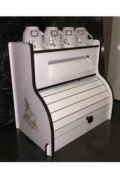 adımshops Demonte Ekmeklik New Bread Box,havlu Peçetelik(SAKLAMA GÖZLÜ),Baharatlık Rafı,dekoratif ürün görseli 1