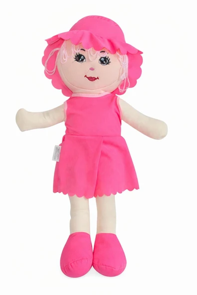 Oyuncak Bez Bebek Özel Yapım Premium Fuşya Pembe 60 cm ürün görseli 1