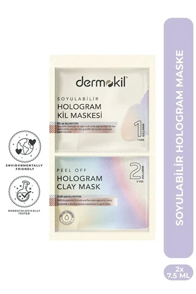 Dermokil Soyulabilir Hologram Kil Maskesi 2* 7.5ml ürün görseli 1