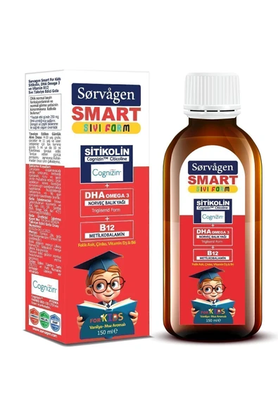 Sorvagen Smart Sıvı Form Stikolin Takviye Edici Gıda 150 ml ürün görseli 1