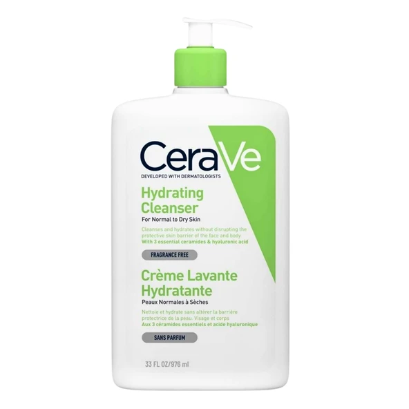 CeraVe Normal ve Kuruya Dönük Ciltler İçin Nemlendiren Temizleyici 976 Ml ürün görseli 1