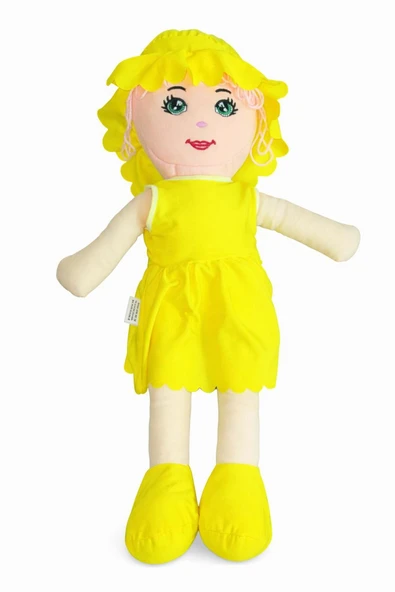Oyuncak Bez Bebek Özel Yapım Premium Sarı 60 cm ürün görseli 1