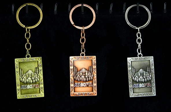 Metal Ayasofya Anahtarlık Dikdörtgen Tasarım ürün görseli 1