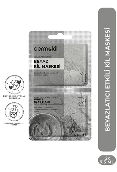 Dermokil Beyaz Kil Mask (Beyazlatıcı Etkili) 2*7.5 ürün görseli 1