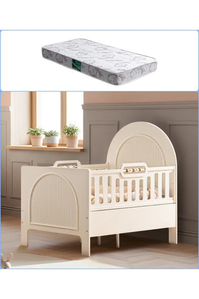 MDF Beşik, Athena Büyüyen Beşik 90x130 - 1 Adet 90x130 Comfort Yatak ürün görseli 1