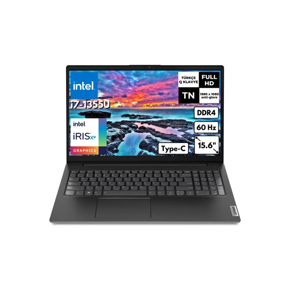 V15 G4 Iru I7-1355U 16 GB 1 Tbssd Iris Xe Graphics 15.6'' Fhd Windows 11 Pro Notebook 83A100HXTRAT48 ürün görseli 1