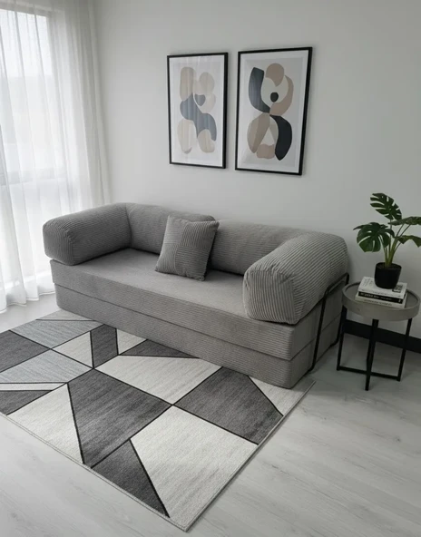 SMALL Aktivite Oyun Koltuğu ve Yatak Sünger Koltuk  GRİ, 80X160 ürün görseli 1