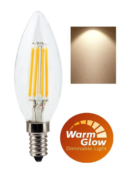 Osram 4W (40W) E14 Rustik Dim Led Mum Ampul 2700K - Sarı Işık ürün görseli 1