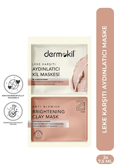 Dermokil Leke Karşıtı Aydınlatıcı Kil Mask 2*7.5ml ürün görseli 1