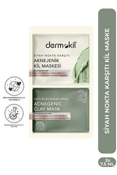 Dermokil Siyah Nokta Karşıtı Kil Maskesi 2* 7.5 ml ürün görseli 1