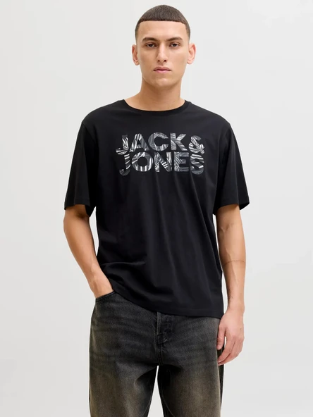 JACK JONES Yazı Baskılı Erkek Tişört 12288536 ürün görseli 1