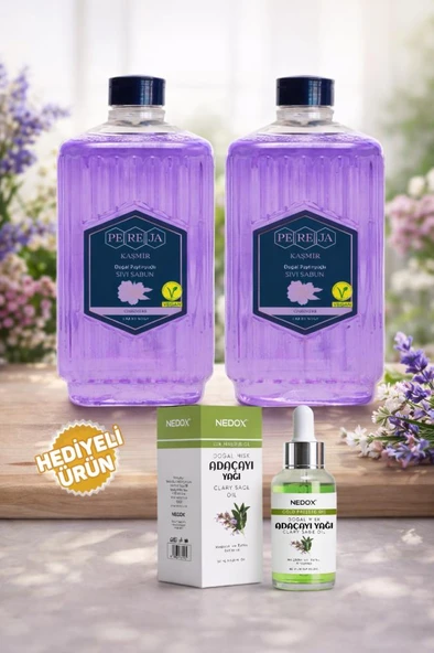 Pereja 2 Adet Kaşmir Doğal Zeytinyağlı Sıvı Sabun 1500 ml ürün görseli 1