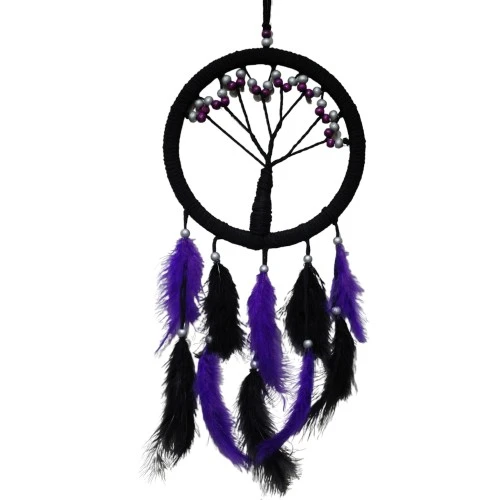 Mor İncili Hayat Ağacı Dream Catcher - Resim 4
