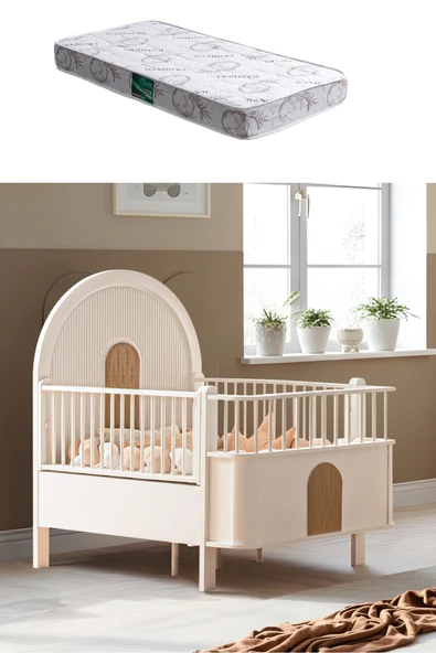 MDF Beşik, Venüs Büyüyen Beşik + 1 Adet Comfort Yatak 90x130 ürün görseli 1