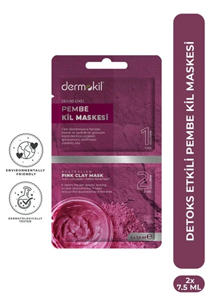 Dermokil Pembe Kil Maskesi (Detoks Etkili) 2*7.5ml ürün görseli 1