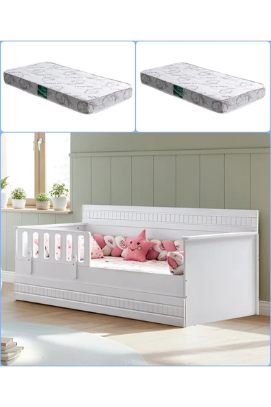 Yavrulu Karyola, Bakü Yavrulu Montessori Karyola - 2 Adet Comfort Yatak ürün görseli 1