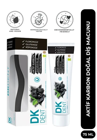 Dermokil Aktif Karbon Diş Fıraclı Diş Macunu 75 ml ürün görseli 1
