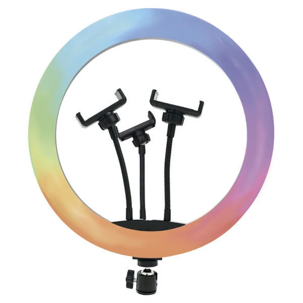 OEM 3D-36 Diamond 2.1 mt Tripod 36 cm RGB Led Kumandalı Selfie Işığı (Siyah) ürün görseli 1