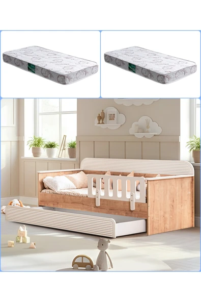 Yavrulu Karyola, Vizyon Yavrulu Montessori Karyola + 2 Adet Comfort Yatak ürün görseli 1