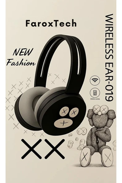 Süper Bass  Gotik Hava  Yüksek Şarj Ömrü Moda Tutkunlarına Özel Bluetooth Kulaklık ürün görseli 1