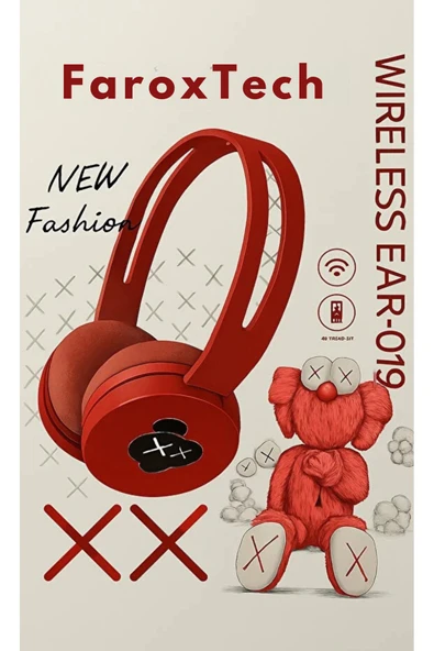Süper Bass  Gotik Hava  Yüksek Şarj Ömrü Moda Tutkunlarına Özel Bluetooth Kulaklık ürün görseli 1