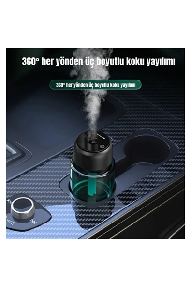 Akıllı Araç Kokusu Sensörlü Oto Parfümü Premium Cam Tasarım Aromaterapi Difüzör ürün görseli 1