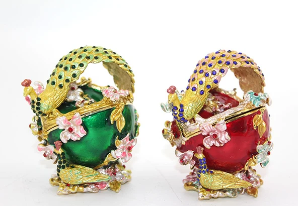 Swarovski Taşlı Tavuskuşu Kutu ürün görseli 1