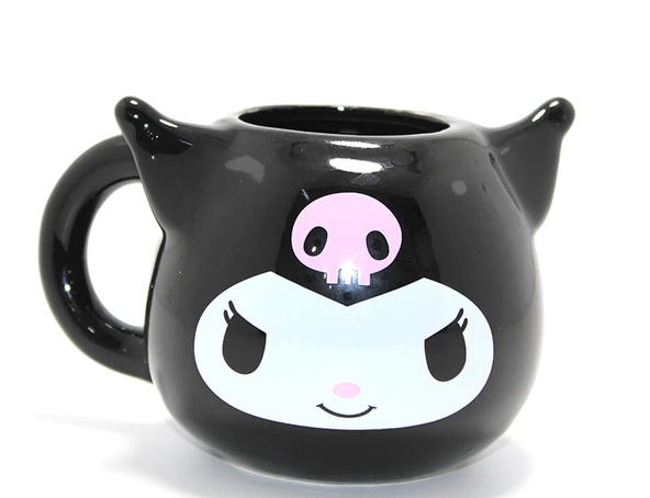 Siyah Renkli 3D Kuromi Porselen Kupa Bardak - İkonik Sanrio Tasarımı ürün görseli 1