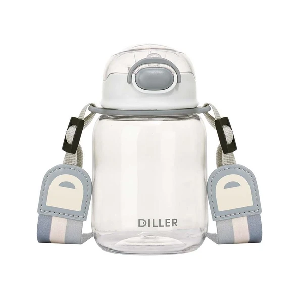 Diller Bee D64 Tritan Pipetli Su Matarası 500ML Beyaz ürün görseli 1