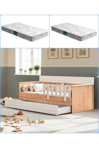 Yavrulu Karyola, Bakü Yavrulu Montessori Karyola - 2 Adet Comfort Yatak ürün görseli 1